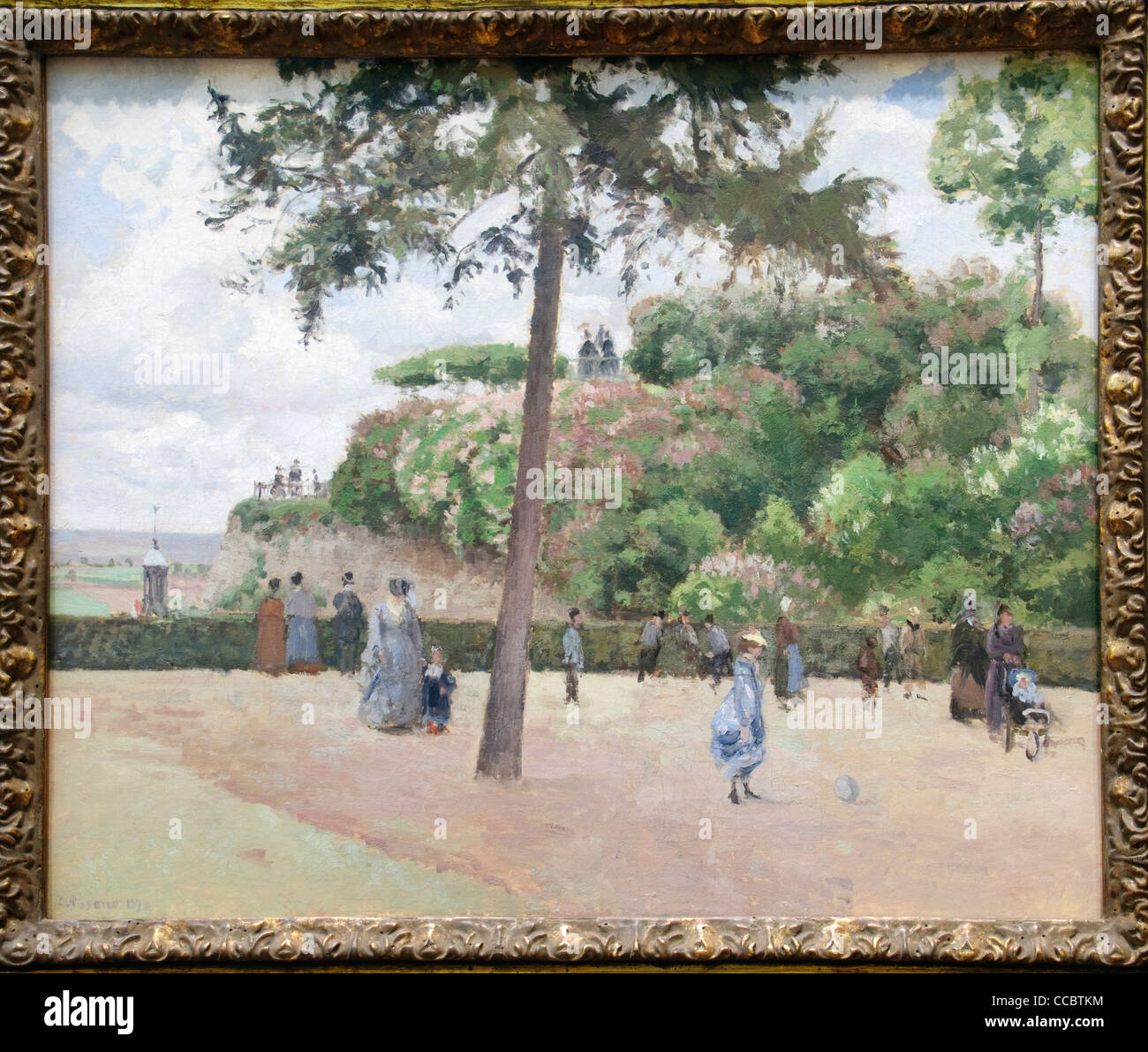 Le Jardin Public à Pontoise, 1874, de Camille Pissarro Banque D'Images