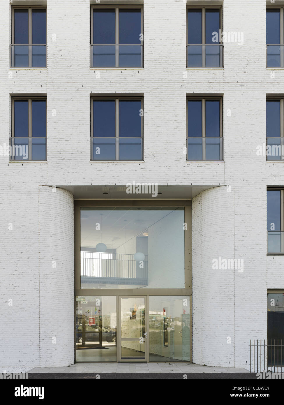 Ijburg Apartments Witte Kaap, Claus  + Kaan Architectes, Amsterdam, Pays-Bas, 2010, Close-up de l'entrée principale Banque D'Images