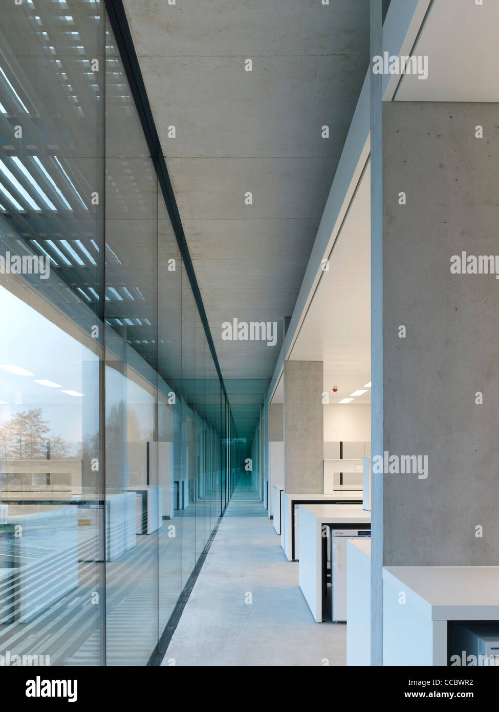 Institut néerlandais d'écologie(NIOO-KNAW Noël  + Kaan Architectes Wageningen Pays-Bas 2011 Perspective de vitrage plan ouvert Banque D'Images