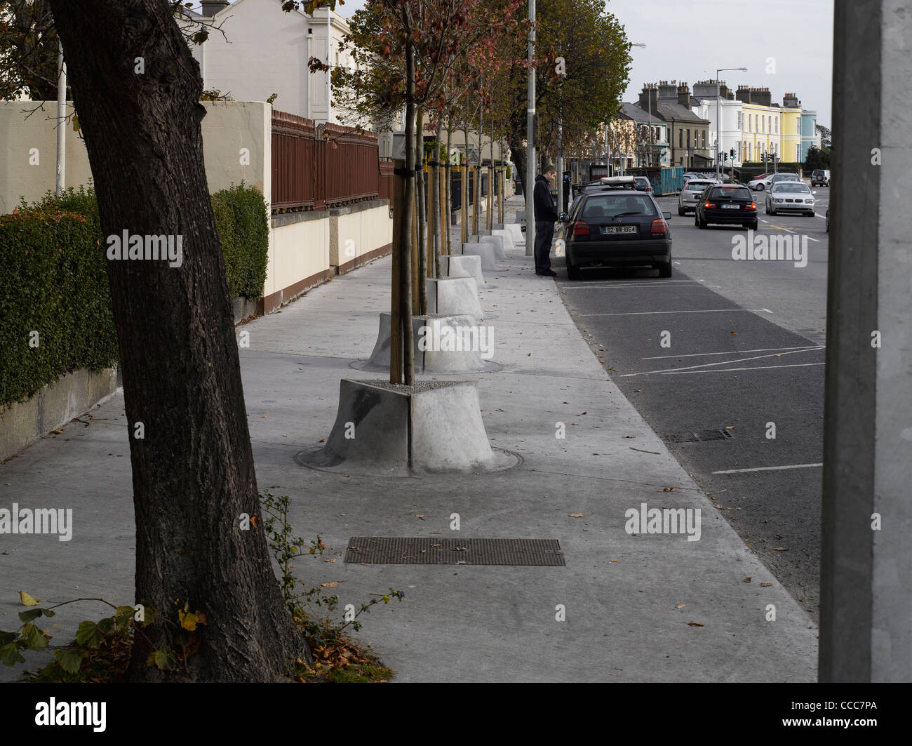 L'AMÉNAGEMENT PAYSAGER ET BORDURE CLONTARF planteurs d'ARBRES Banque D'Images