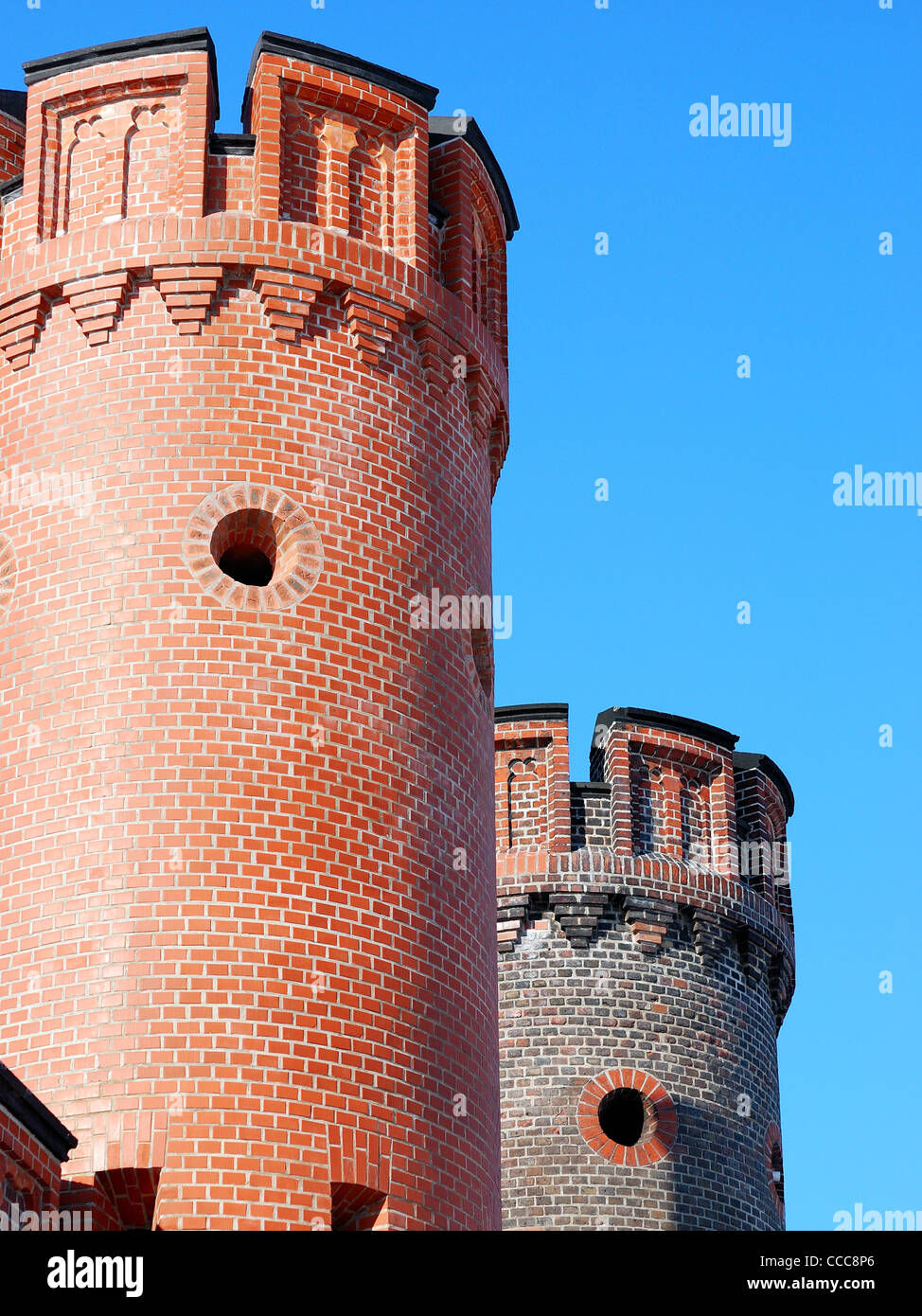 Mur d'une forteresse dans la ville de Kaliningrad Banque D'Images