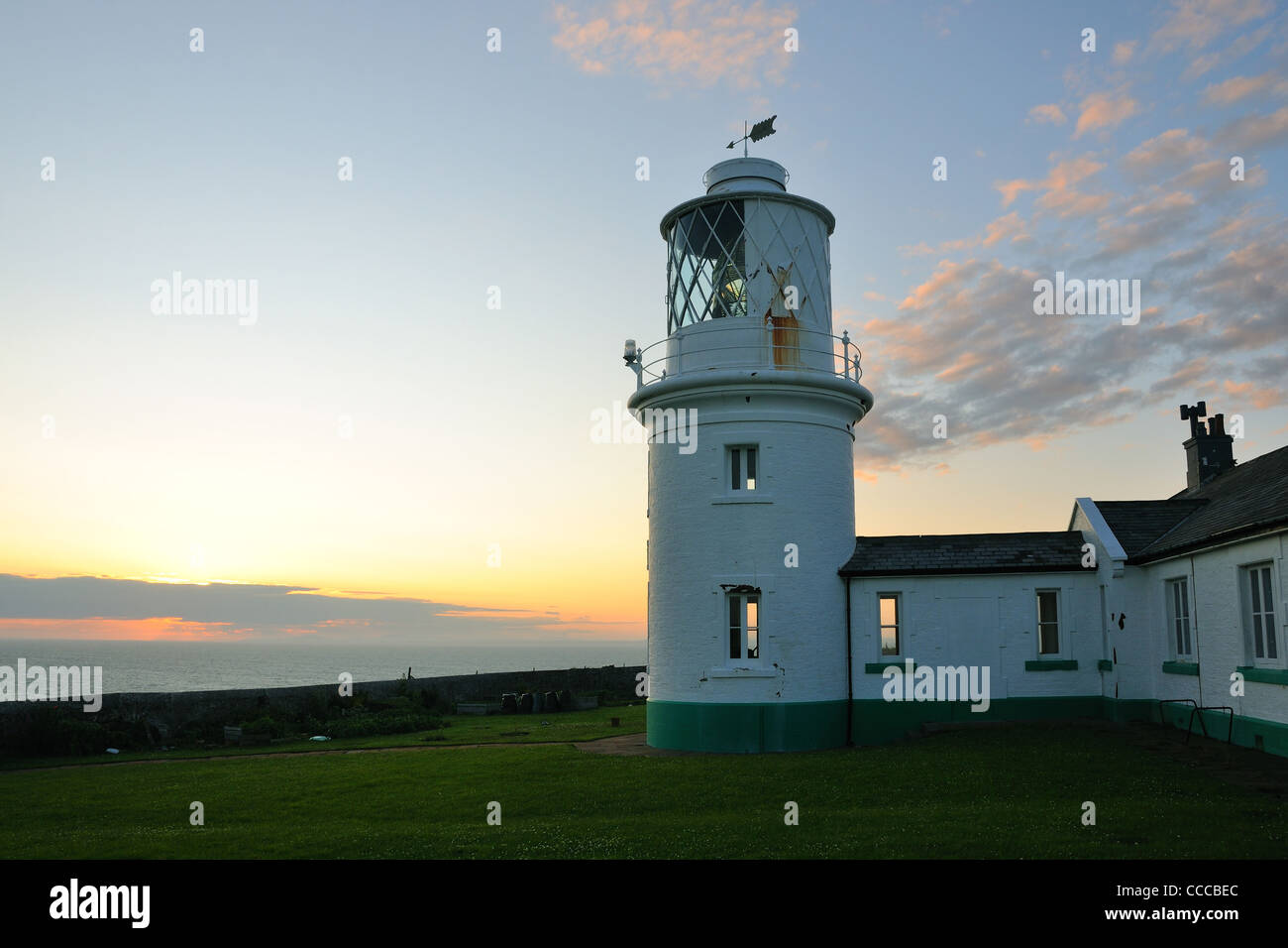 St Bees Head Lighthouse, Cumbria Banque D'Images