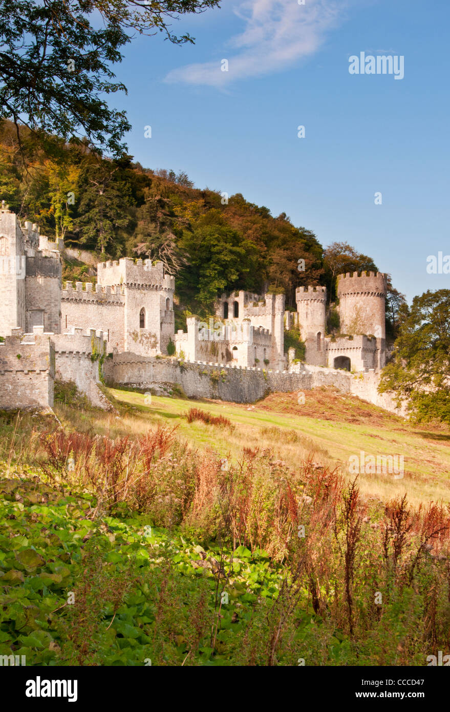 Gwrych Castle, près de Abergele, Arrondissement de Conwy, Nord du Pays de Galles, Royaume-Uni Banque D'Images