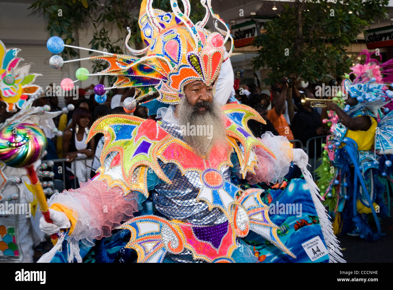 Junkanoo, Boxing Day Parade 2011, les Saxons, Nassau, Bahamas Banque D'Images