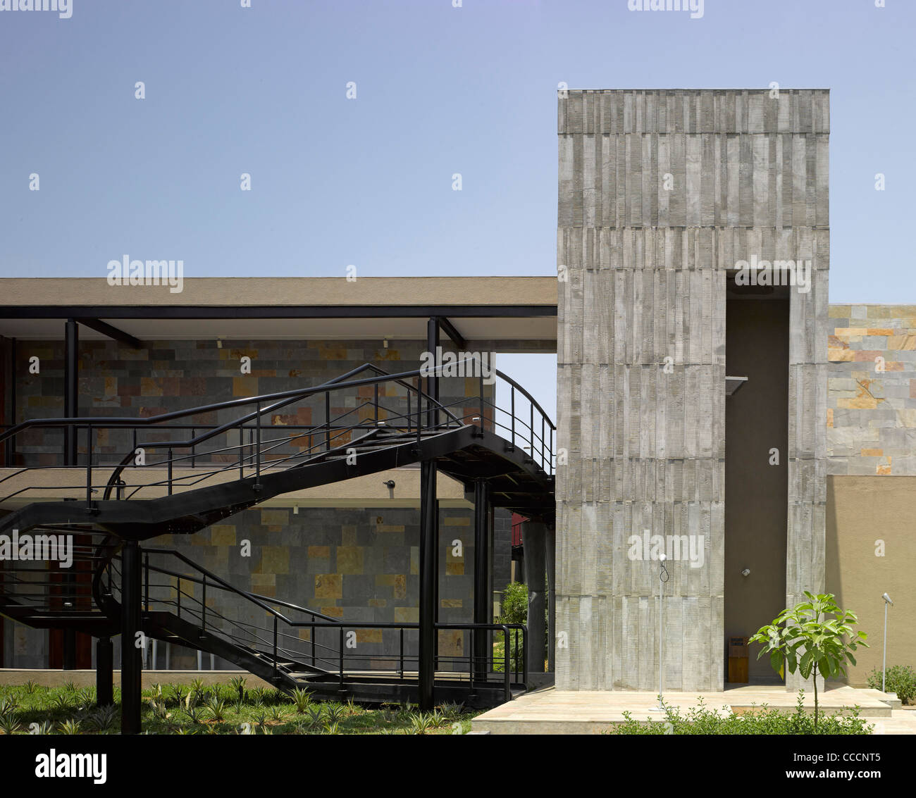 Le Bridge House, Baroda, Inde, 2011, Anekit Bagwat, paysage d'entrée de l'avis de l'Inde Banque D'Images