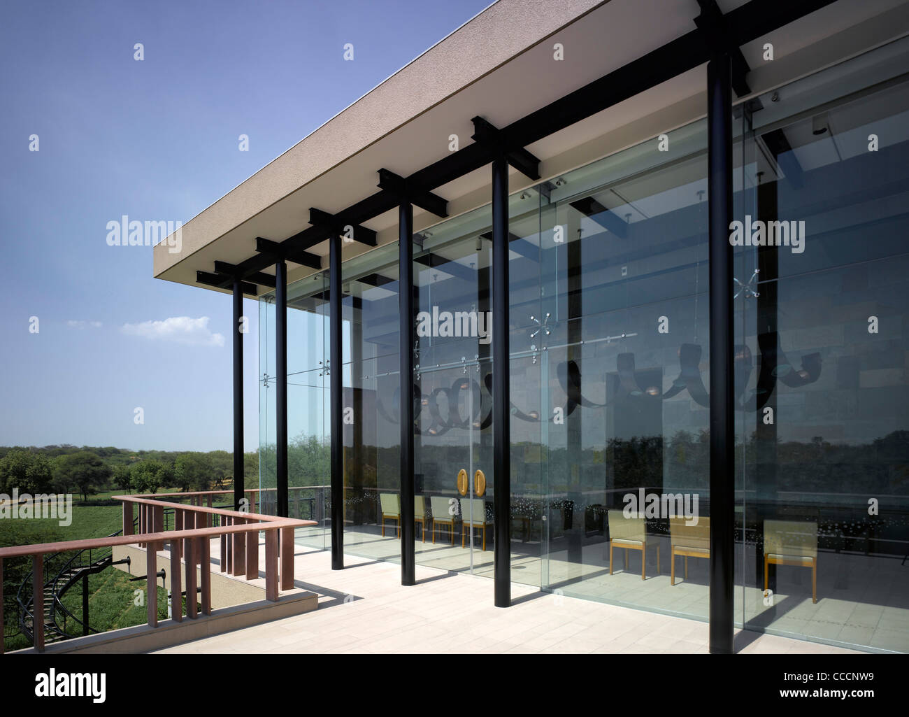 Le Bridge House, Baroda, Inde, 2011, Anekit Bagwat, Paysage Inde-séjour salon Banque D'Images