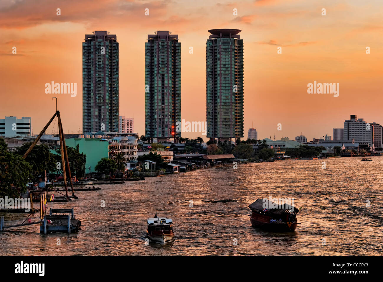 La rivière de cuivre, Orange Sky | Bangkok Banque D'Images