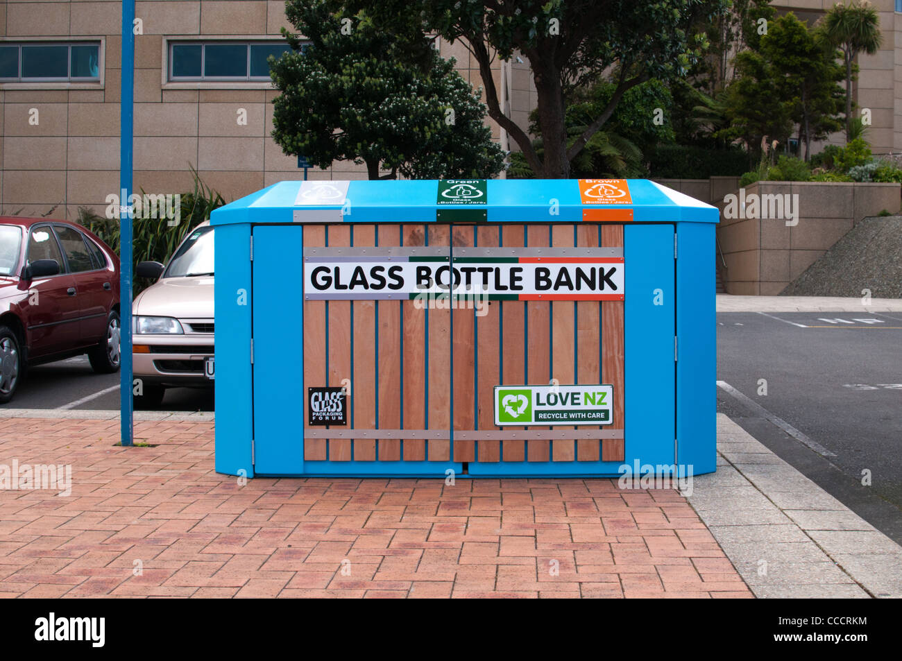 Le flacon en verre banque, Wellington, Nouvelle-Zélande Banque D'Images