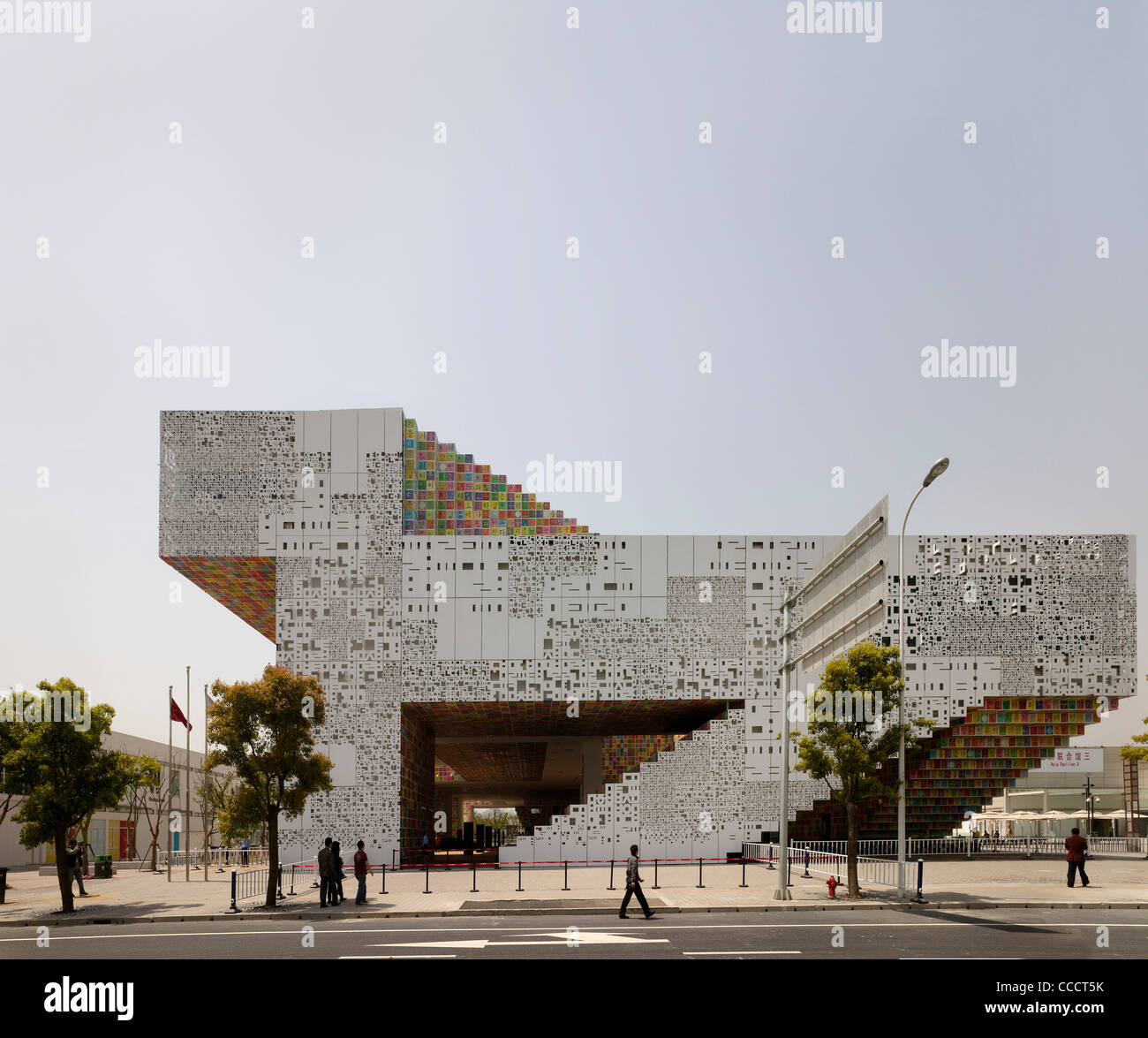Pavillon coréen construit par des études de masse des architectes de Séoul Banque D'Images
