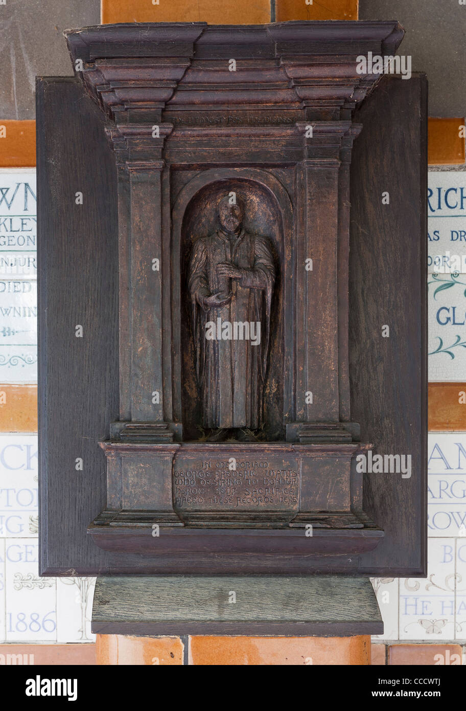 Ville de London Postman's Park et le Mémorial de l'Héroïque Sacrifice George Frederic Watts 2010 Statue de George Frederic Banque D'Images