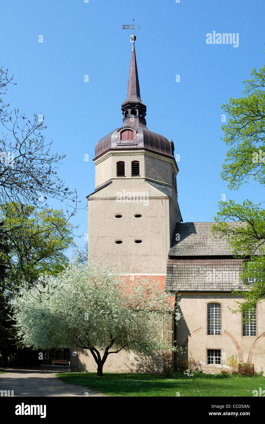 L'église protestante de Saint Mary's Dahme dans le Brandebourg. Banque D'Images