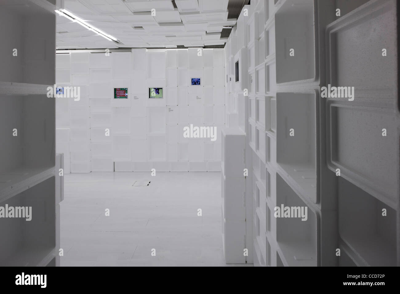 Une fenêtre pop-up Galerie espace et exposition sur l'intérieur du siège de Londres l'Internet Advertising Bureau parrainé par Banque D'Images