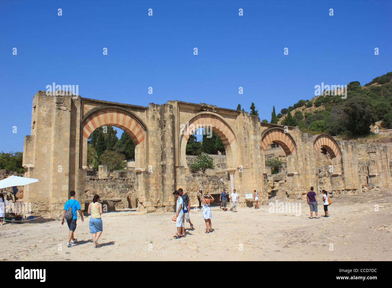 Ruines maures à Medina Azahara (Córdoba, Espagne) Banque D'Images