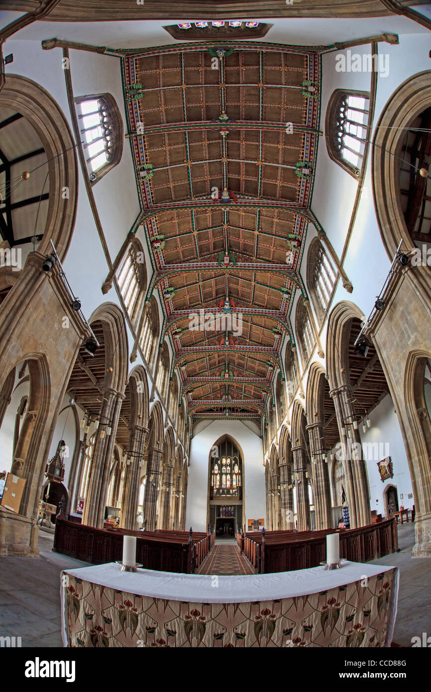 L'église paroissiale de St Cuthbert, Wells, Somerset, Angleterre. Banque D'Images