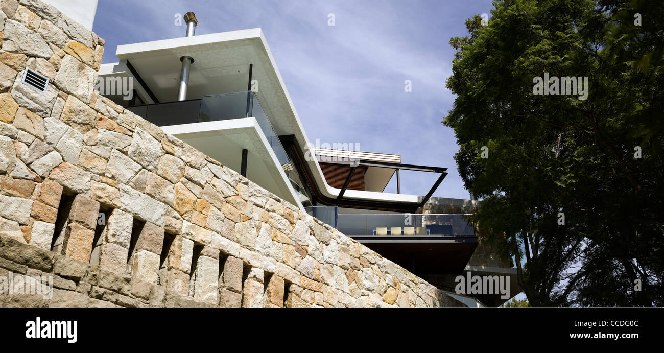 River House, MCK Architects, Sydney, vue de dessous de chambre Banque D'Images River House, MCK Architects, Sydney, vue de dessous de chambre Banque D'Images