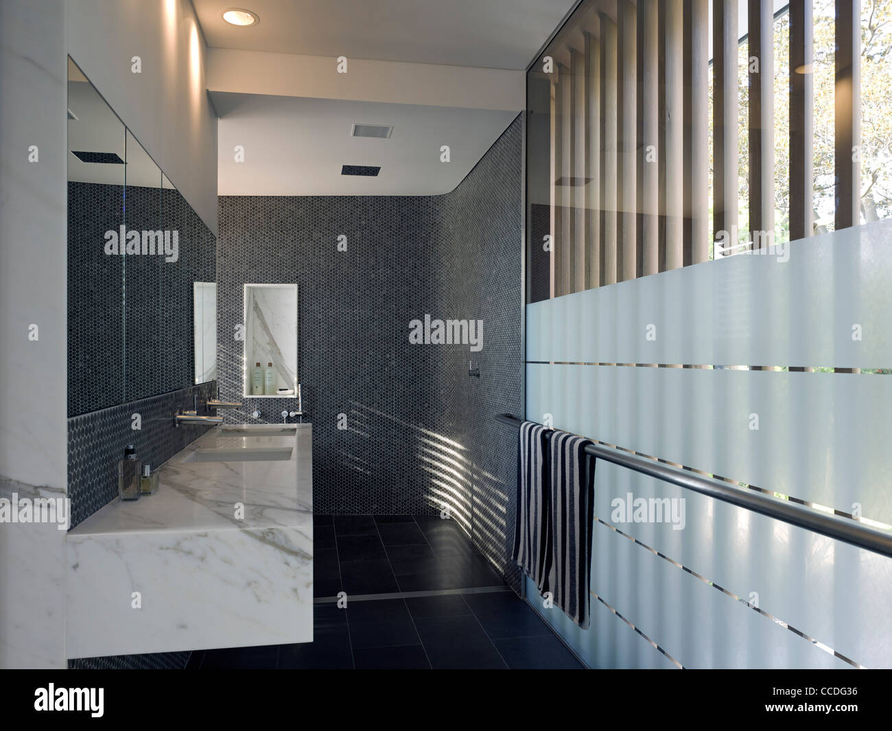 River House, MCK Architects, Sydney, en-suite Banque D'Images River House, MCK Architects, Sydney, en-suite Banque D'Images