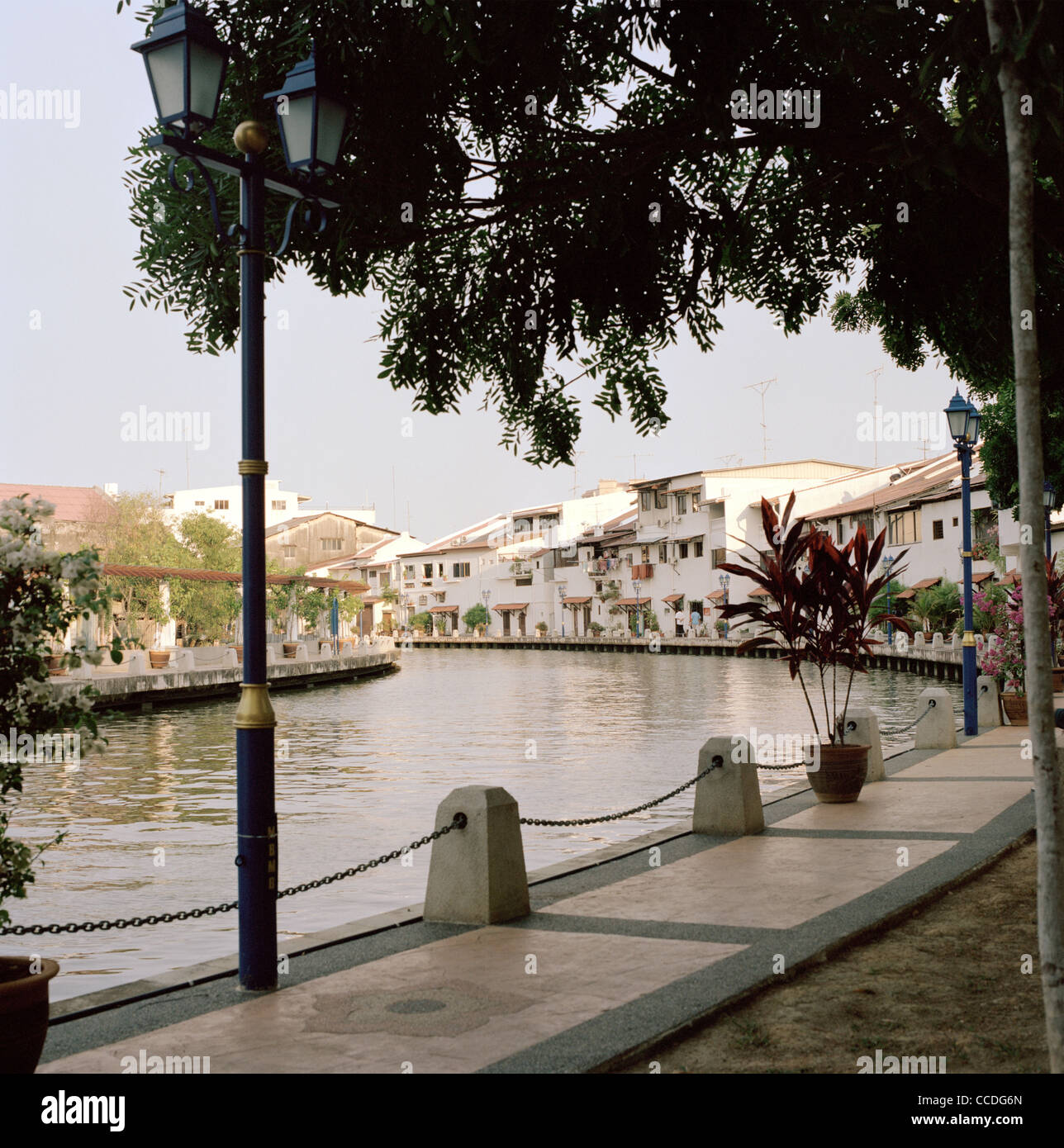 La rivière Melaka en Melaka de Malacca en Malaisie en Extrême-Orient Asie du sud-est. Voyage Serenity Banque D'Images