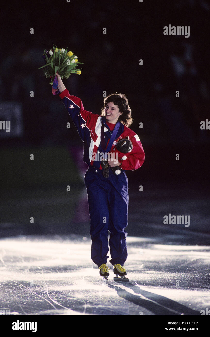 Bonnie BLAIR USA 1994 Jeux Olympiques d'hiver de Lillehammer, Norvège Banque D'Images