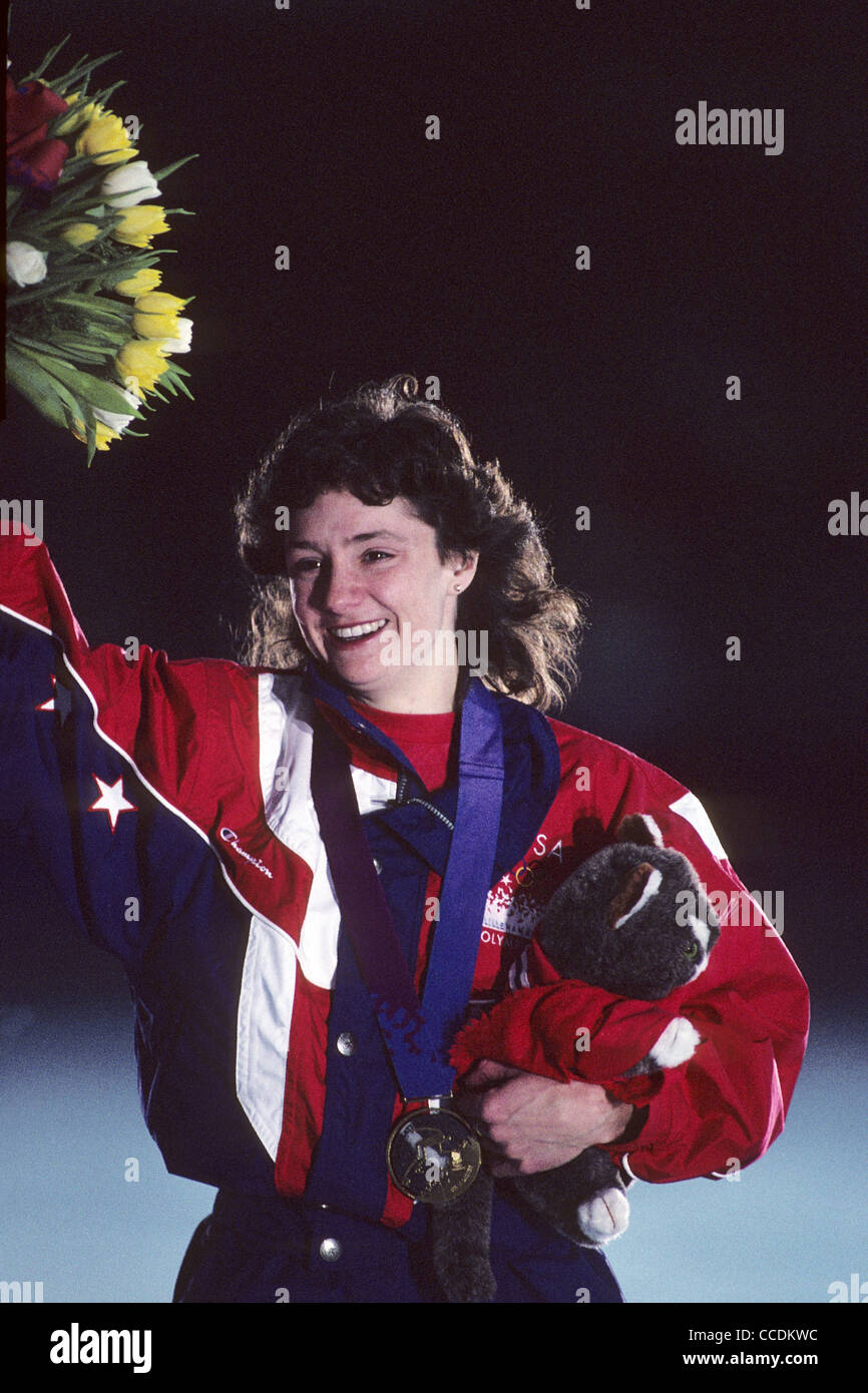 Bonnie BLAIR USA 1994 Jeux Olympiques d'hiver de Lillehammer, Norvège Banque D'Images