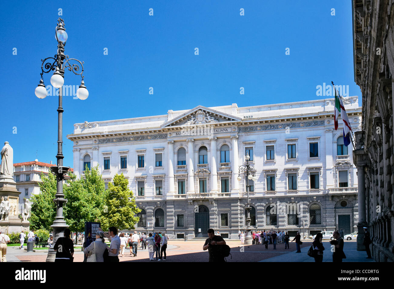 Banca Commerciale Italiana, siège social de la banque de la place Piazza della Scala, Milan, Lombardie, Italie. Mai 2011. Banque D'Images