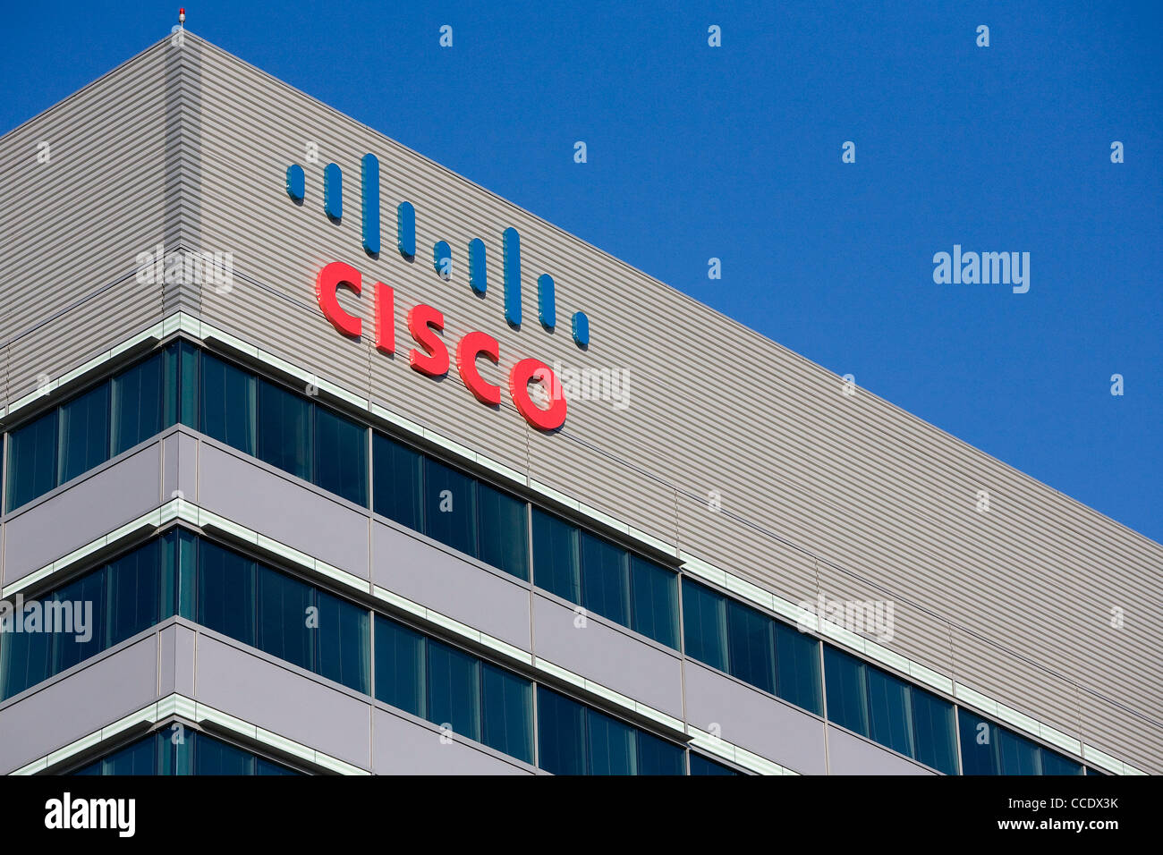 Le siège de Cisco Systems. Banque D'Images