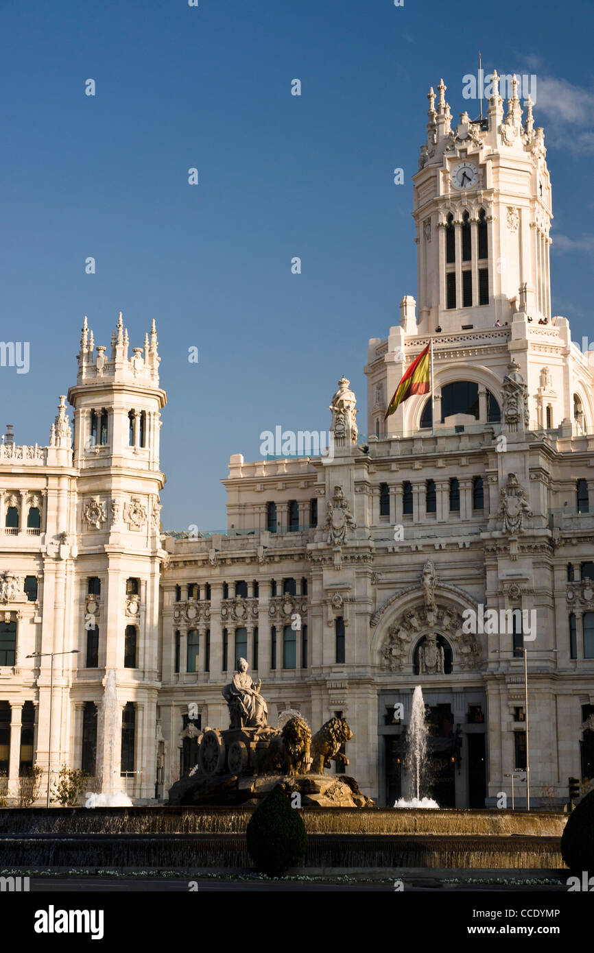 La Plaza de Cibeles, Madrid, Espagne. Banque D'Images