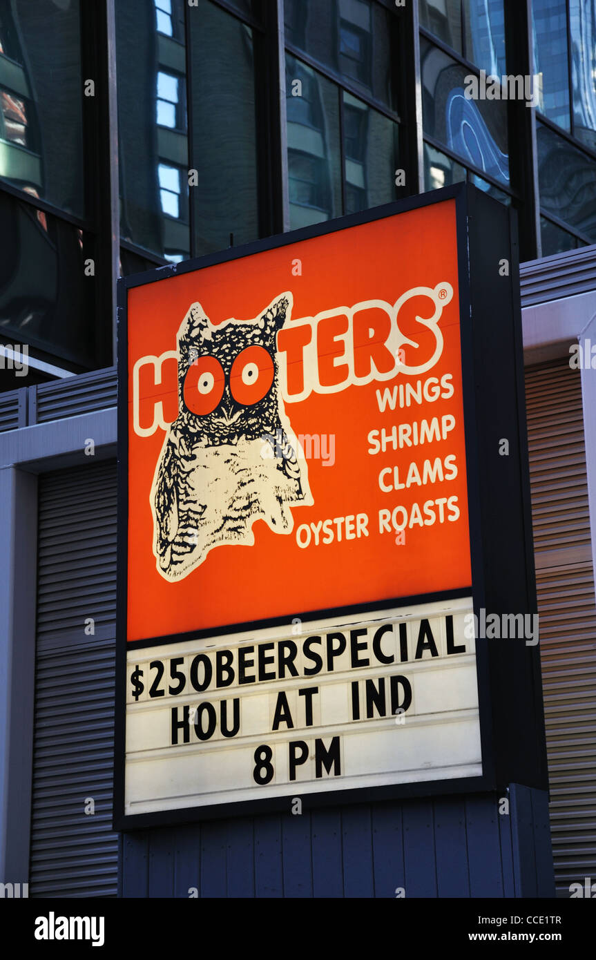 Restaurant Hooters, New York, USA Banque D'Images