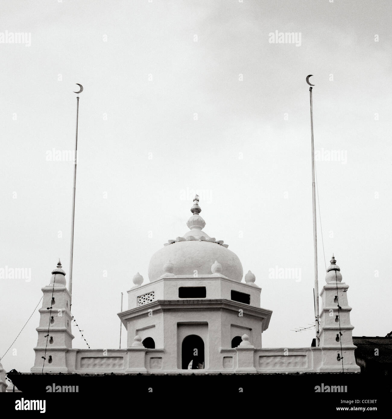 La mosquée Nagore Dargha Sheriff à George Town dans l'île de Penang en Malaisie en Extrême-Orient Asie du sud-est. Billet d'architecture musulmane islamique Banque D'Images