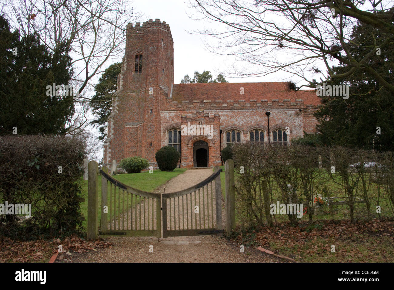 En brique de style Tudor église Sainte Marie la Vierge, Tiptree, Colchester, Essex, Angleterre Banque D'Images