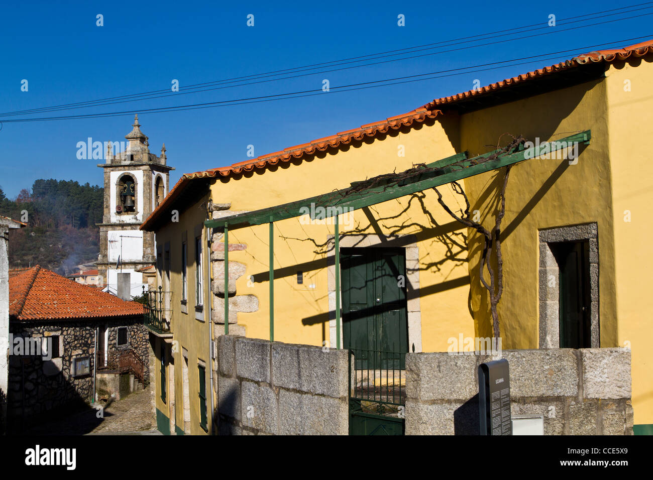 L'église et de chambre de Ucanha, Portugal Banque D'Images