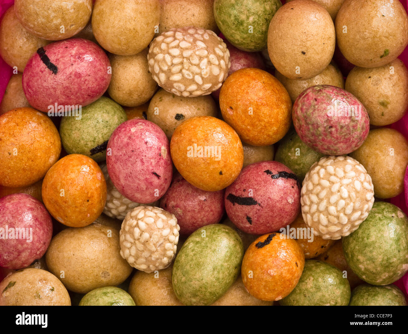 Close-up de craquelins de riz algues d'arachide Banque D'Images