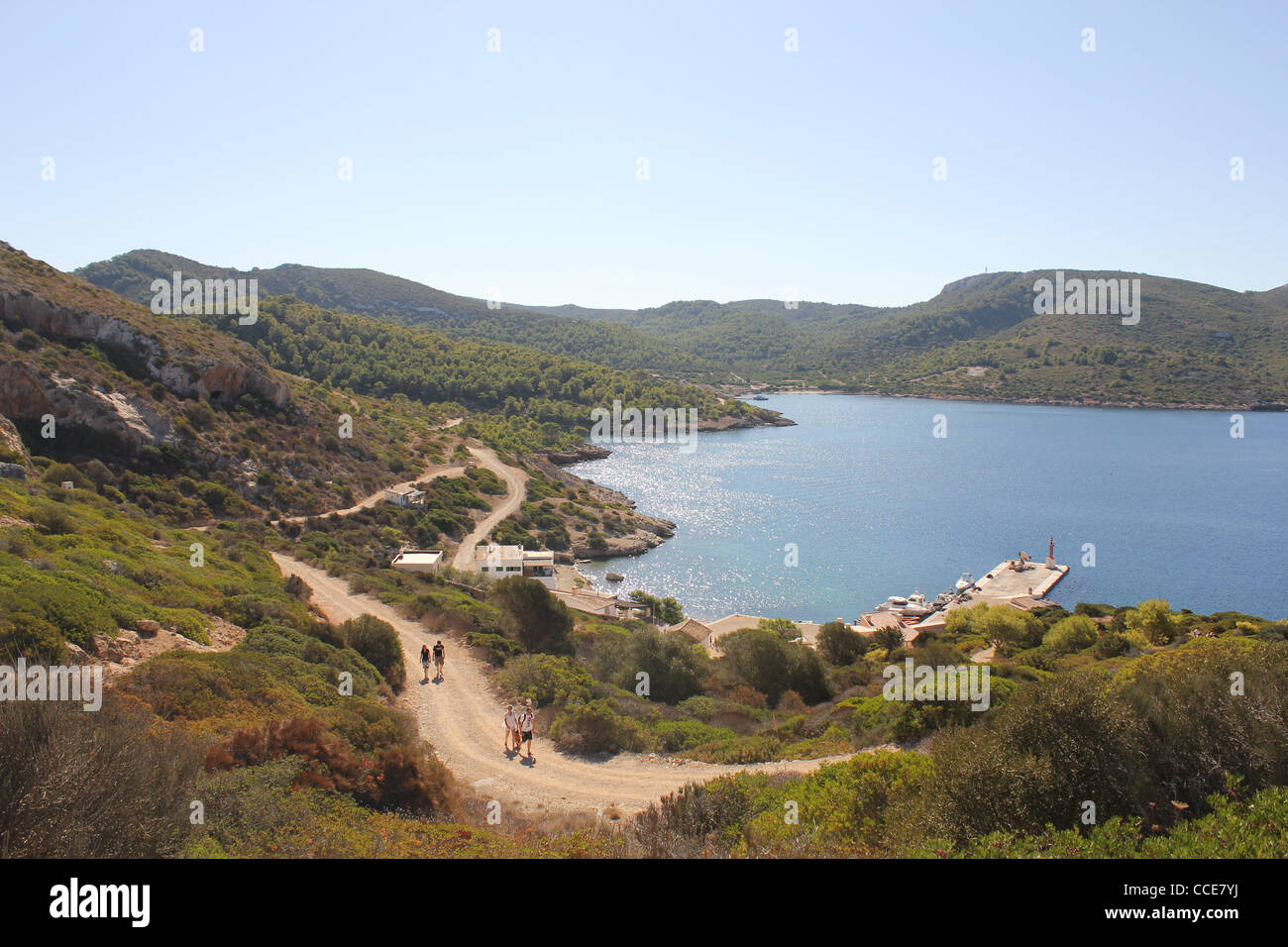 Scène sur l'île de Cabrera Cabrera, archipel d'îles, un parc naturel Espagnol, situé au sud-est de Palma de Mallorca Banque D'Images