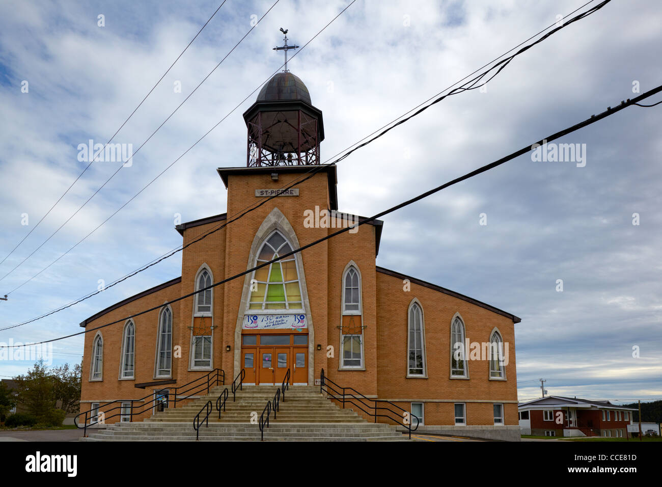 L'Église StPierre, Havre StPierre, Québec, Canada Banque D'Images