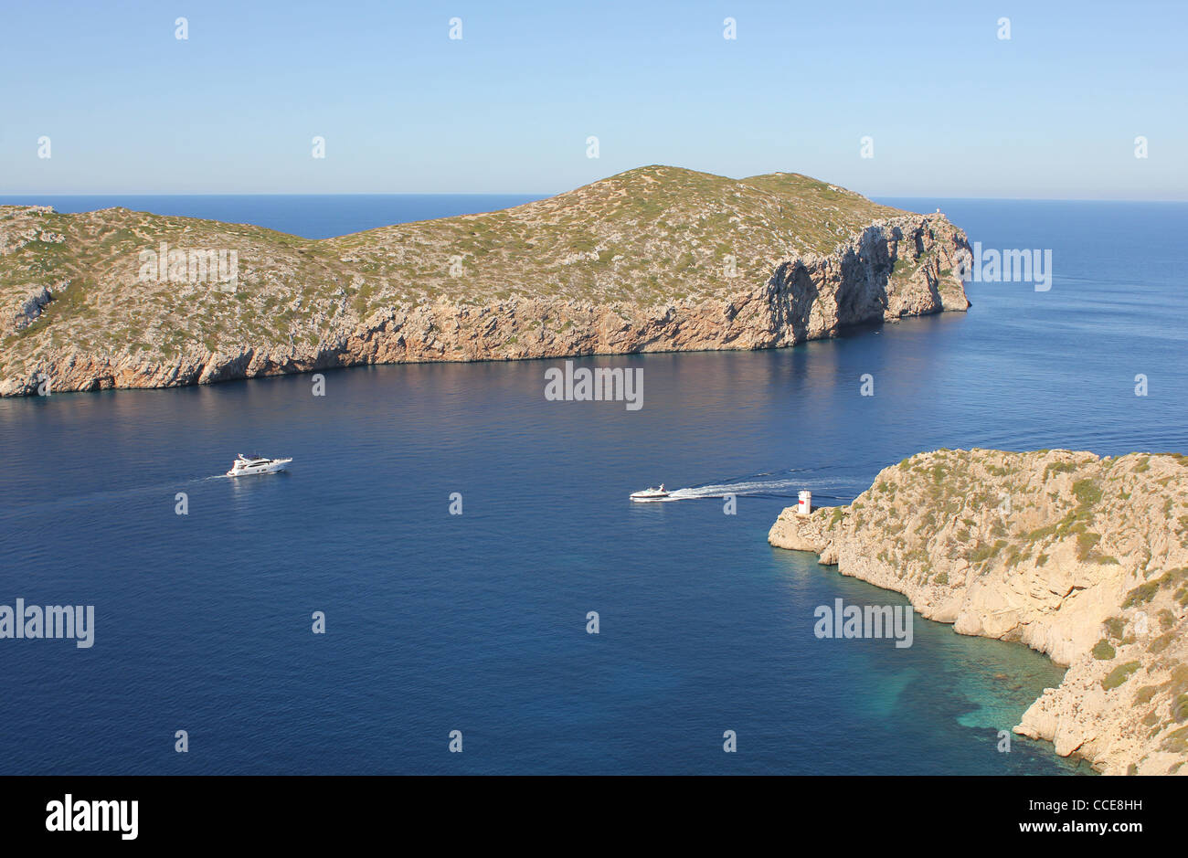 Scène sur l'île de Cabrera Cabrera, archipel d'îles, un parc naturel Espagnol, situé au sud-est de Palma de Mallorca Banque D'Images