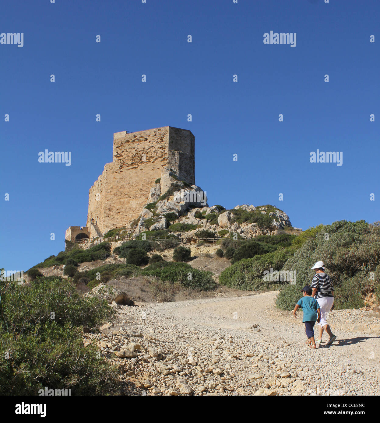 Scène sur l'île de Cabrera, l'archipel de Cabrera, îles du Parc Naturel Espagnol, situé au sud-est de Palma de Majorque Banque D'Images