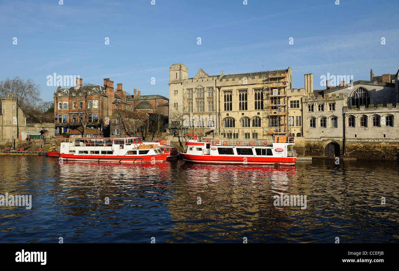 Yorkboat des croisières sur la rivière Ouse york england uk Banque D'Images