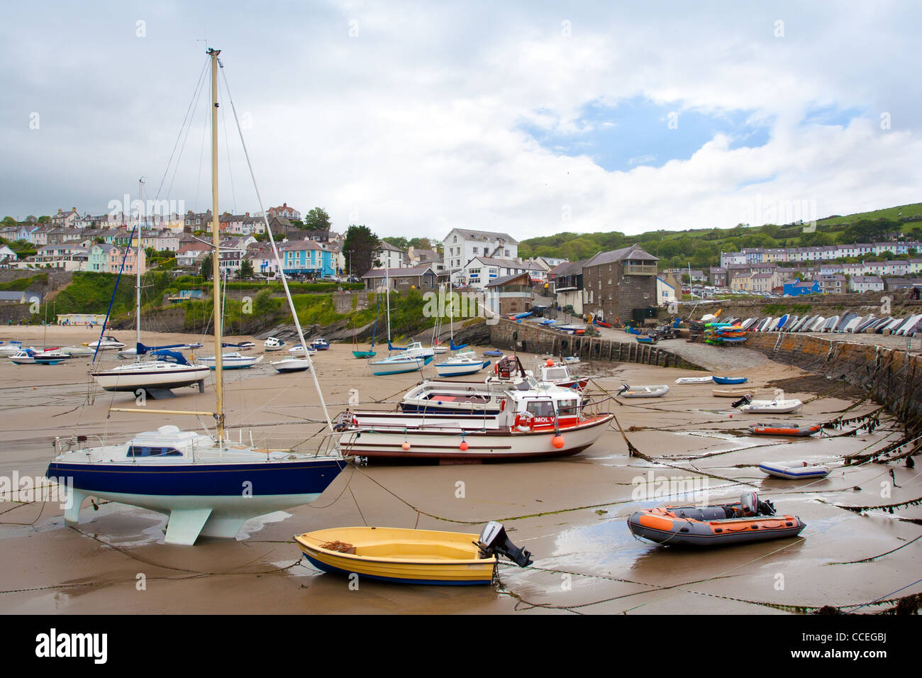 Port de Newquay en Cornouailles, Angleterre. Banque D'Images