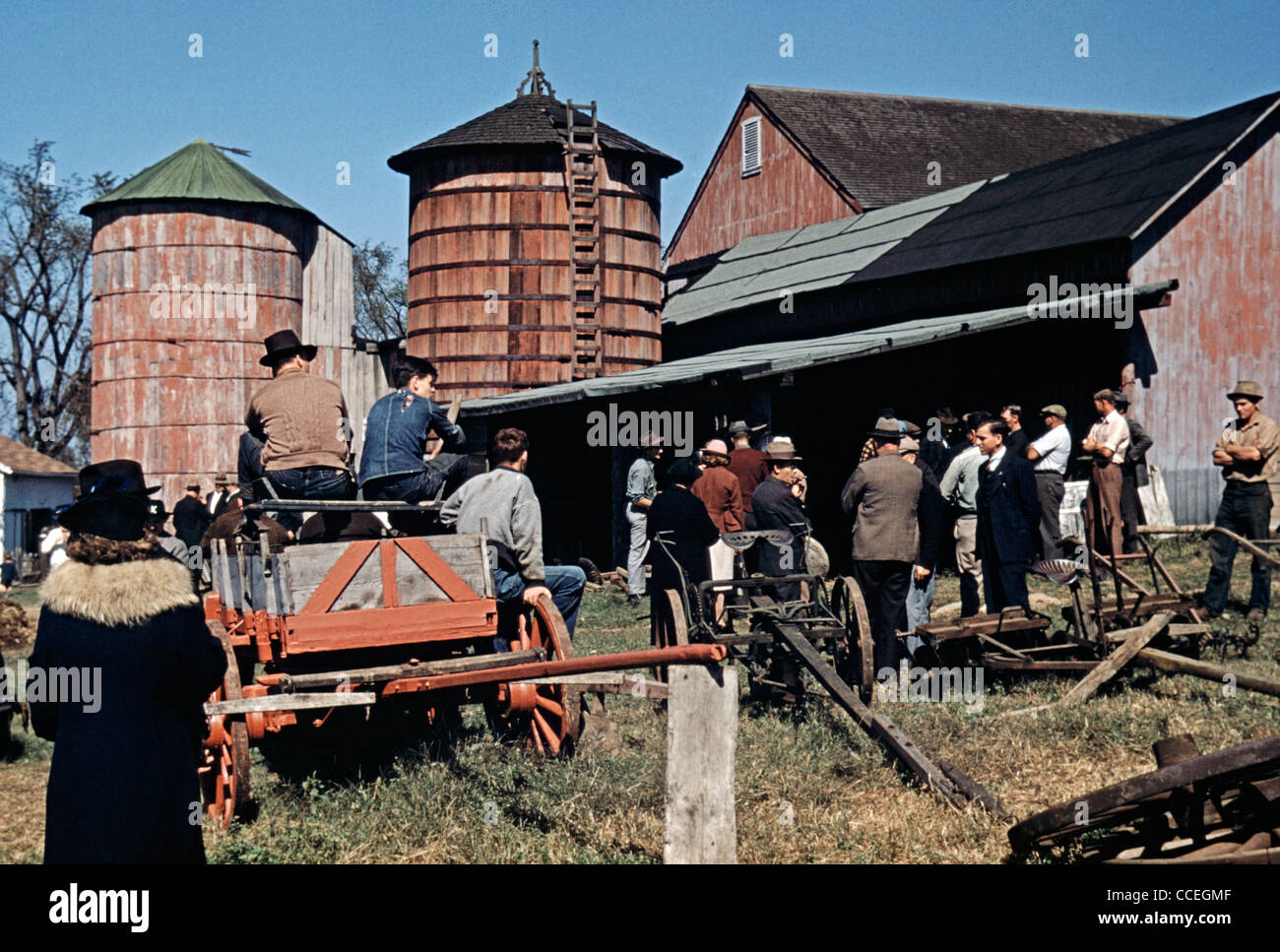 Vente ferme, Derby, Connecticut, 1940 Banque D'Images