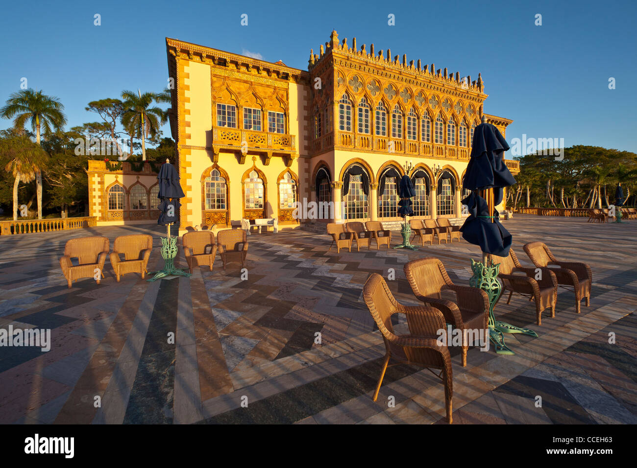Ca' d'Zan, maison de Sarasota, Floride construit en 1924-1926 par John Ringling, fondateur de la Ringling Brothers Circus Banque D'Images