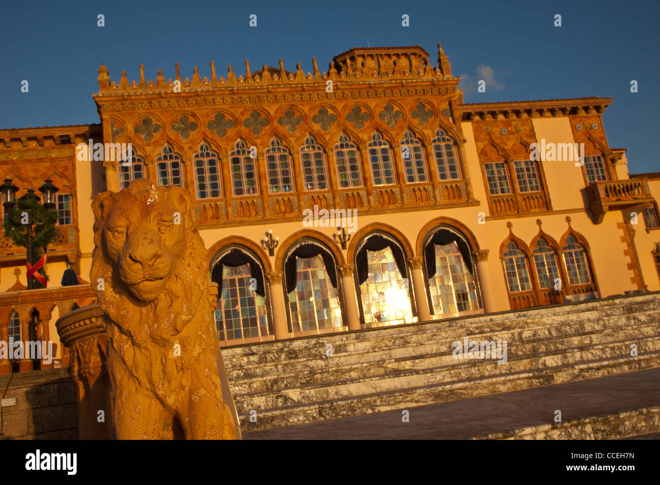 Ca' d'Zan, maison de Sarasota, Floride construit en 1924-1926 par John Ringling, fondateur de la Ringling Brothers Circus Banque D'Images