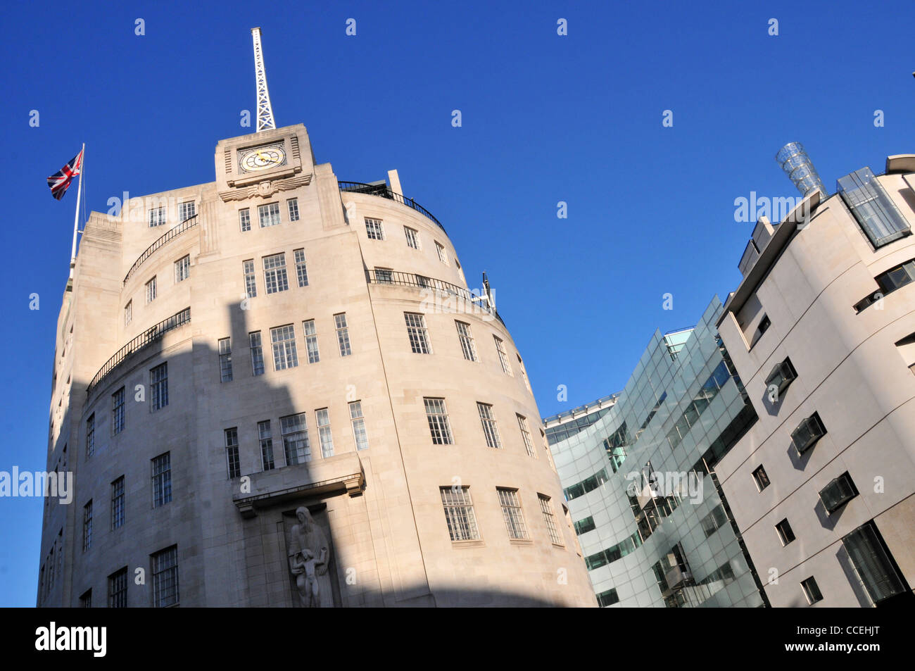 BBC Broadcasting House Portland Place Londres Banque D'Images