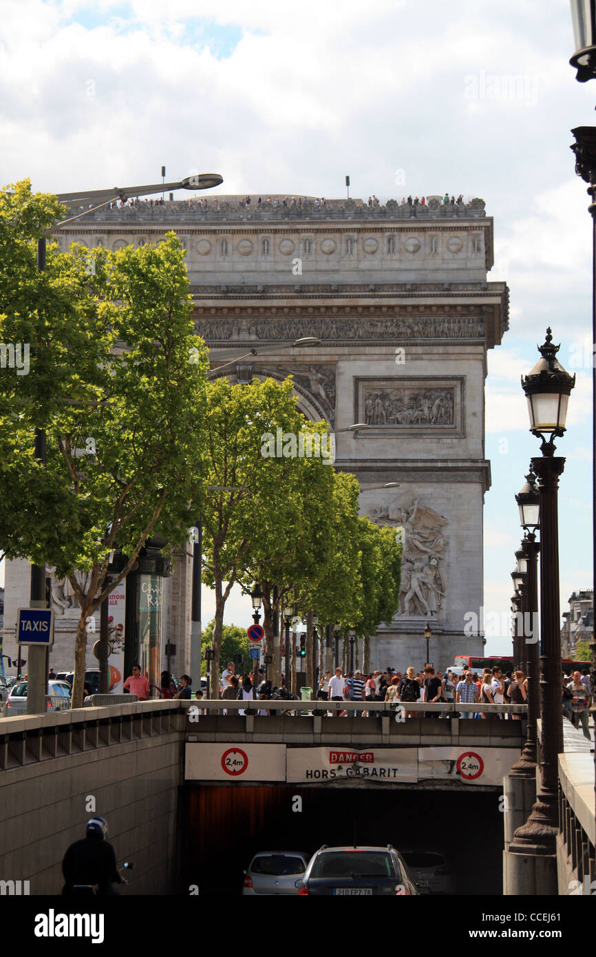 Arc de Triomphe, Paris France Banque D'Images