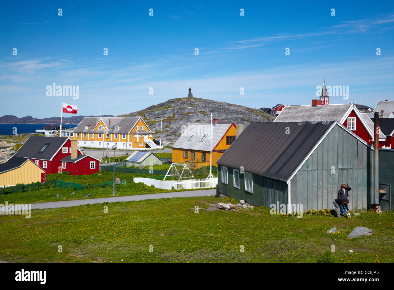 Vieille Ville, Nuuk, Groenland Banque D'Images