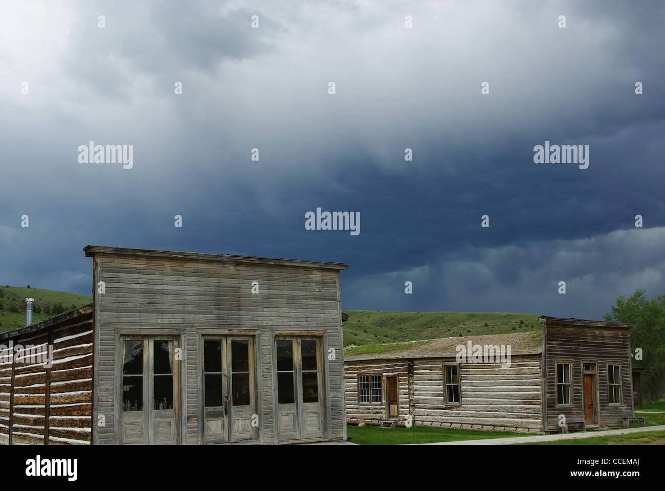 Tempête à Bannack, Montana Banque D'Images