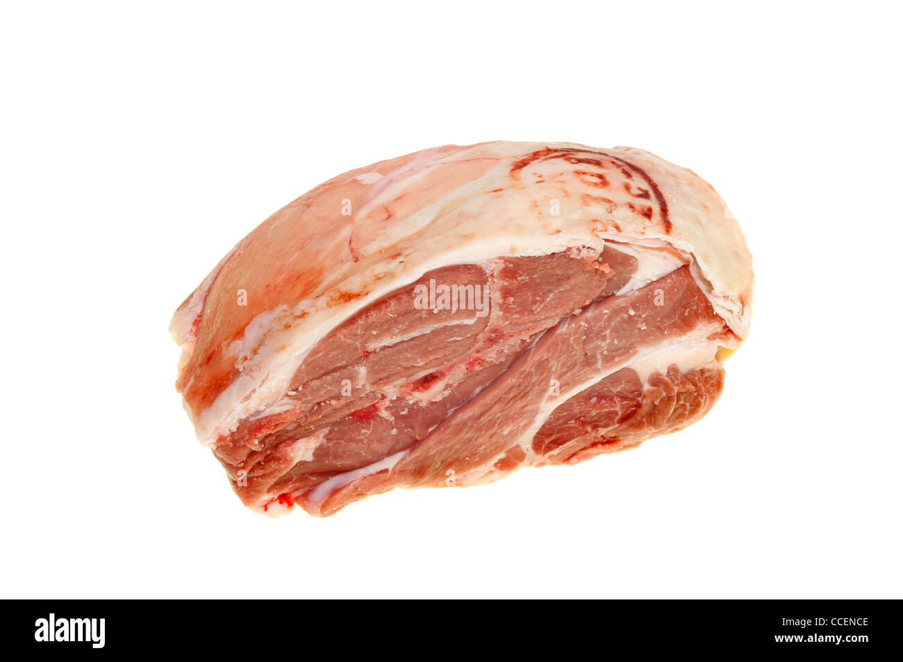 Épaule d'agneau cru isolé conjointe contre white Banque D'Images
