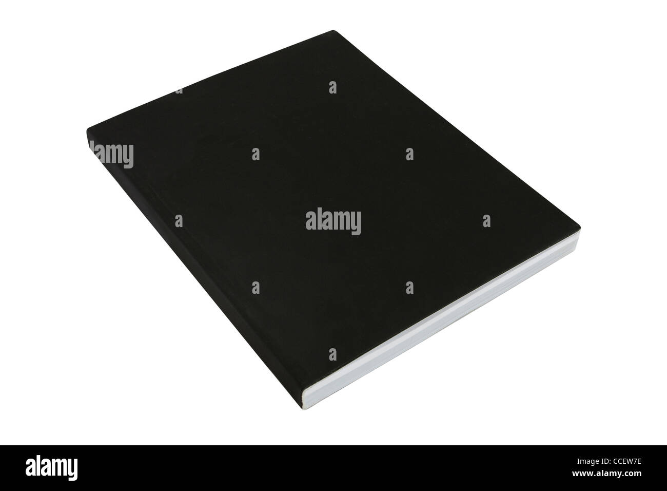 Soft noir épais retour livre casebound isolé sur fond blanc Banque D'Images