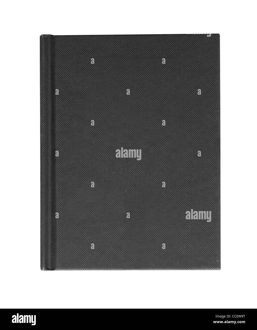 Album cartonné noir livre casebound isolé sur fond blanc Banque D'Images