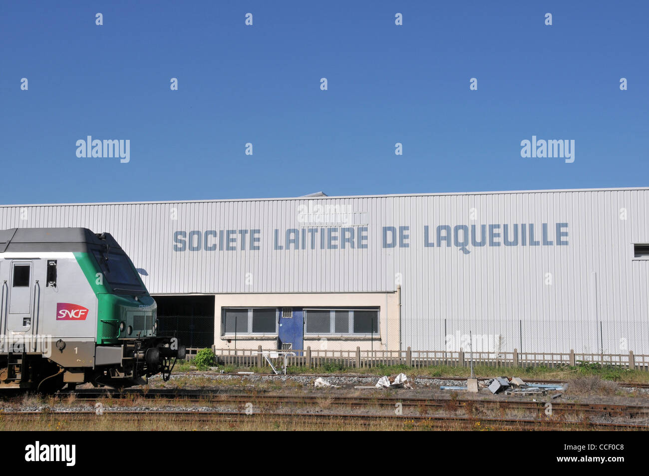 En compagnie laitière Laqueille Gare Auvergne France Banque D'Images