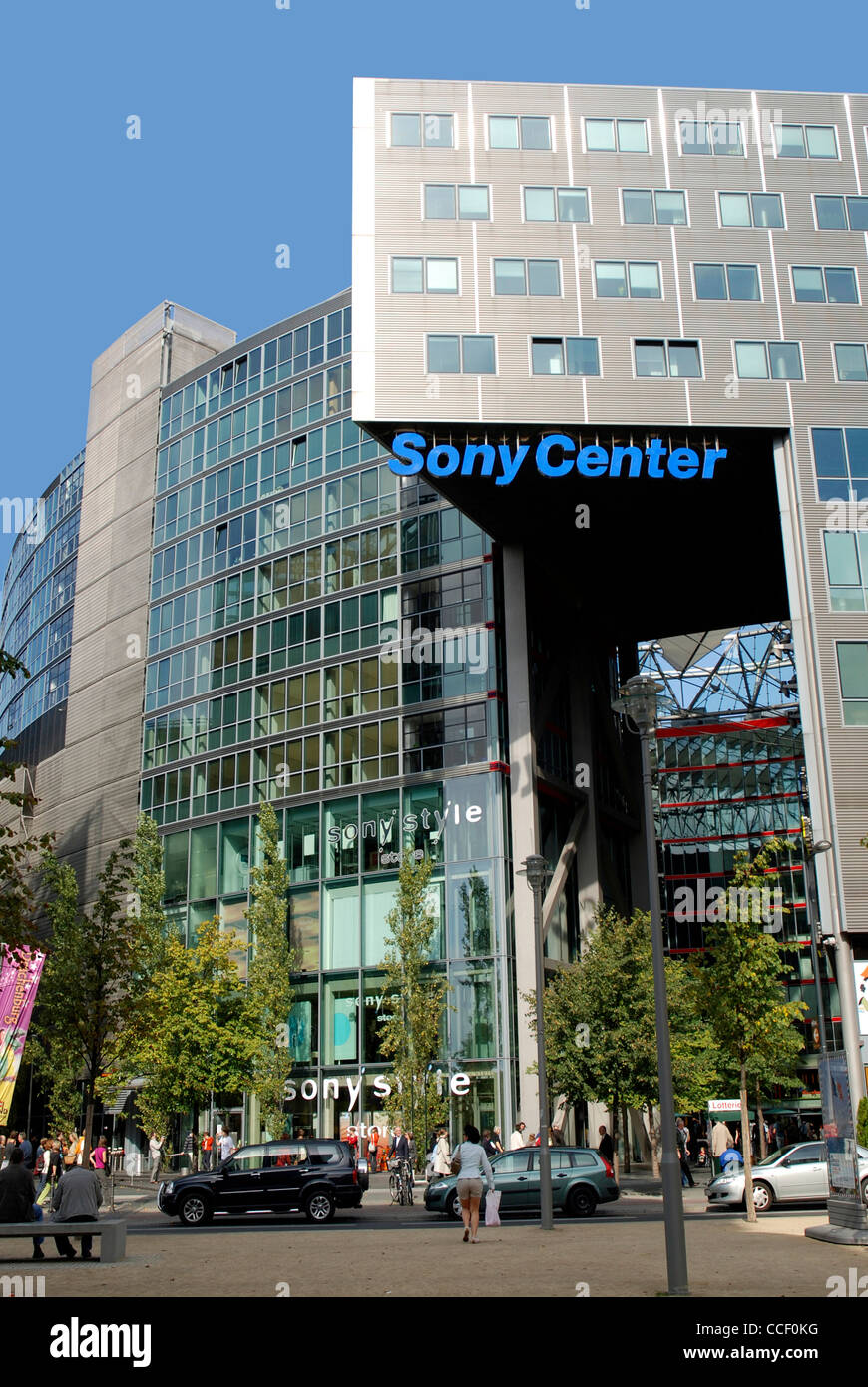 Sony Center à la place de Potsdam à Berlin. Banque D'Images
