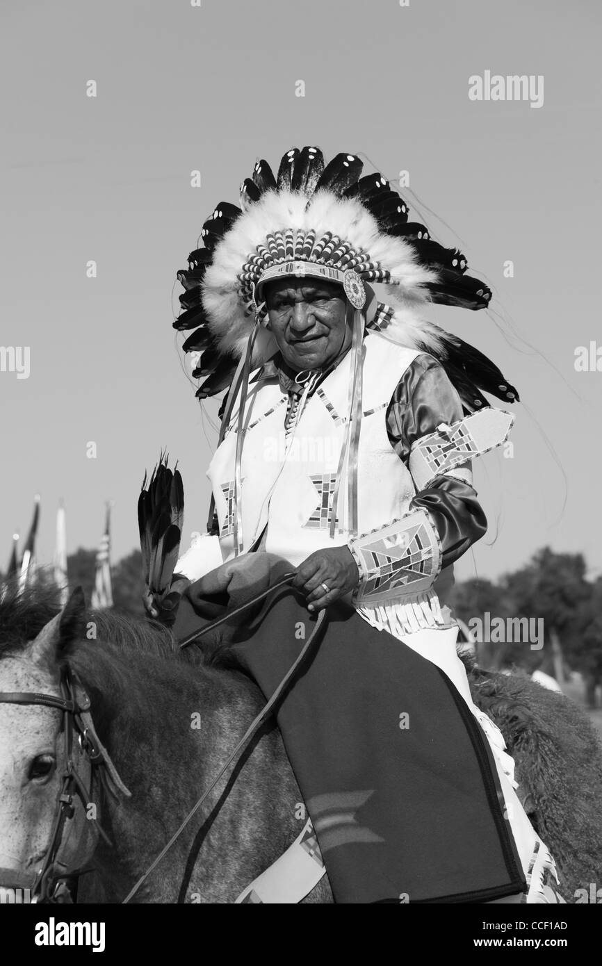 Crow Native American Indian juste cheval Montana USA Banque D'Images